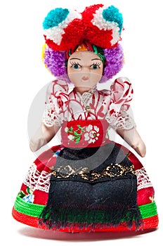 Frontal view of Matyo doll