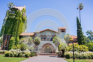 Frontal view of old building at the San Jose State University; San Jose, California