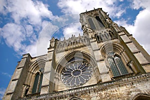 Frontal view of Soissons cathedral