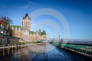 Frontenac Castle and Dufferin Terrace - Quebec City, Quebec, Canada photo