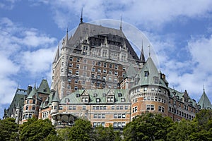 The Frontenac Castle (Fairmount Hotel) in the old Quebec city (Canada