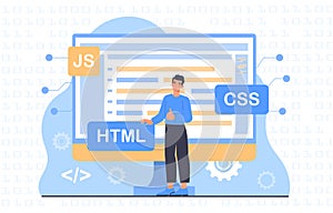 Frontend developer vector concept