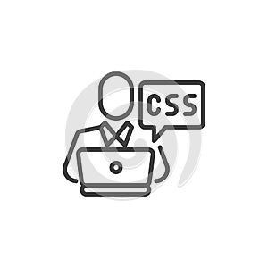 Frontend Developer line icon