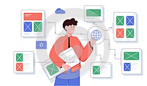 Frontend developer vector concept