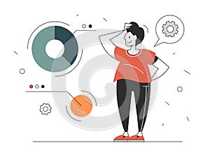 Frontend development web banner concept. Website interface