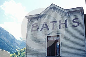 A frontier town bath house, Telluride, CO