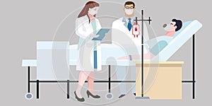 Frontline heroes, Illustration of doctors and nurses