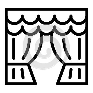 Frontstage theatre icon, outline style