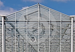 Frontview of a new greenhouse