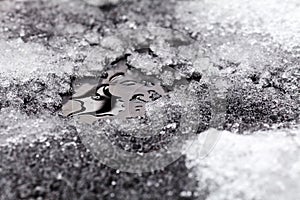 Froozen puddle