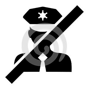Frorbidden Police Officer - Vector Icon Illustration