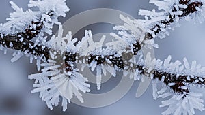 Captures the beauty of winter and the intricate patterns of ice