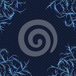 Frost crystals patterns for framing and cornering