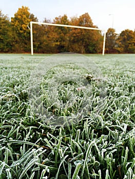 Frost on a Football Pitch