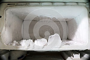 Frost in the fridge.