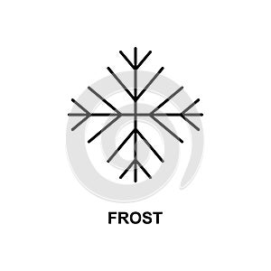 frost icon. Element of simple web icon with name for mobile concept and web apps. Thin line frost icon can be used for web and