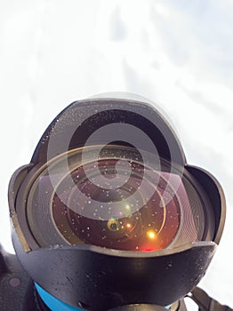 Frost lens front element closeup