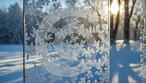Stunning Winter Frost Patterns on Glass Window