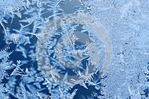 Frost patterns on glass