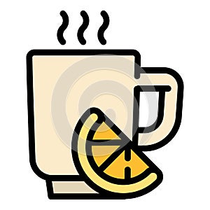 Frostbite hot tea cup icon, outline style