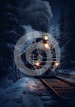 Frostbitten Journeys: A Mysterious Train Ride Through the Snowy