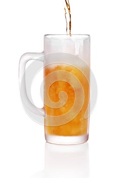 Frosted beer glass