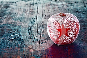 Frosted Christmas apple