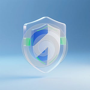 Frosted Glass Shield Icon