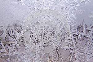 Frosted glass texture as background. Winter, cold weather concept