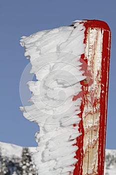 Frosted pole