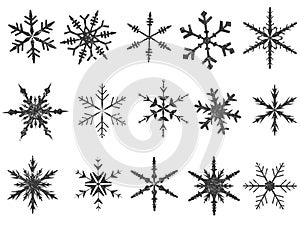 Frosted Snowflake Elements 1