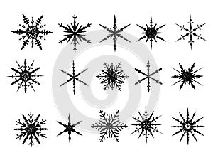 Frosted Snowflake Elements 2