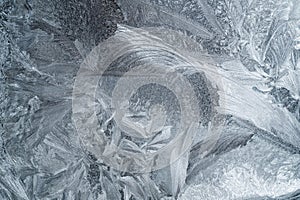 Frosted winter window