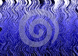 Frosty blue glass surface with wavy ice patterns