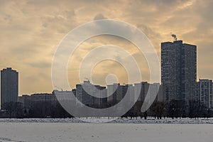 A frosty day  Lake Michigan Chicago