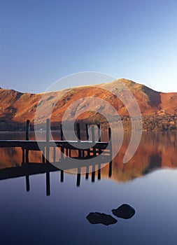 Frosty jetty, Derwentwater, Cumbria