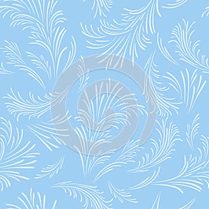 Frosty ornament seamless pattern. Vector