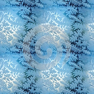 frosty patterns on the glass. seamless pattern.