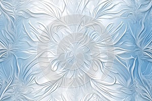 Frosty patterns on glass, winter background texture