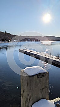 Frosty Winter Afternoon on Trent River, Hastings, Ontario