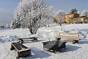 Frosty winter day in LuleÃ¥