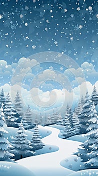 Escarchado mundo maravilloso malhumorado dibujo de nevado escena 