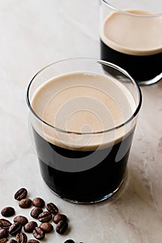 Frothy Cold Brew Nitro Coffee with Beans Ready to Drink