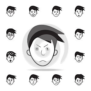 frown on face icon. Detailed set of facial emotions icons. Premium graphic design. One of the collection icons for websites, web