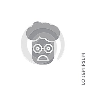 Frowning with open mouth emoji vector boy, man icon. frowning with open mouth emoji icon, vector simple element illustration