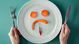 The sad face plate.AI generated image