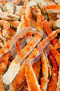 Frozen Alaska king crab leg