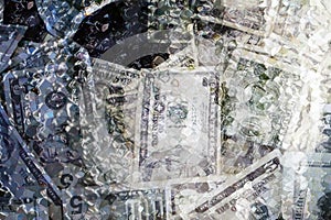 Frozen American Dollar Bills