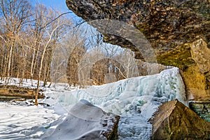 Frozen Anderson Falls photo