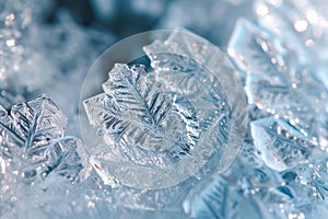 Frozen Artistry: Crystalized Ice Patterns